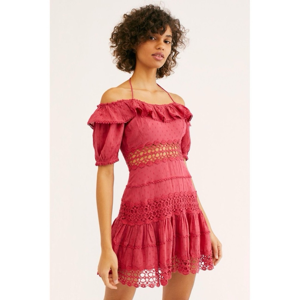 Free People Mixed Emotions Off-The-Shoulder Mini Dress 6